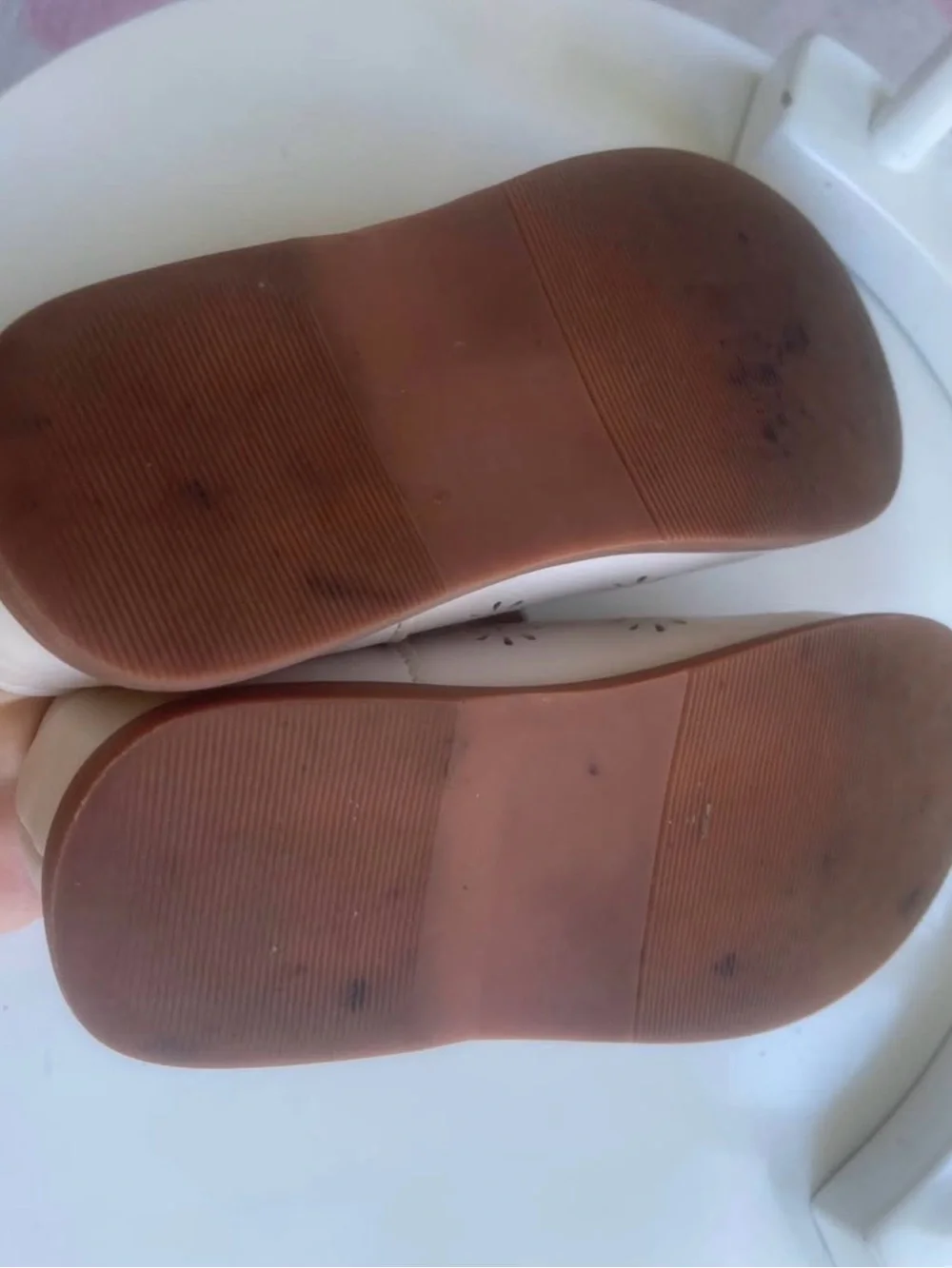 Felix & Mina Cream T-Strap Dress Shoes for Kids